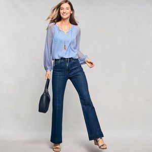 Talbots Women's Dark Wash Signature Flare Jeans Size 4